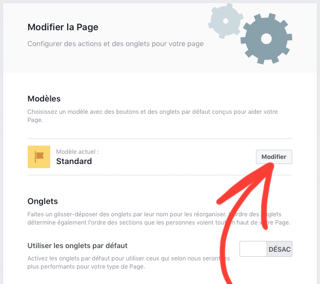 Modifier le template de ma page