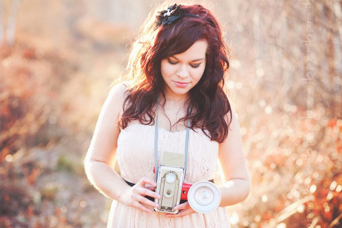 portrait de femme photographe