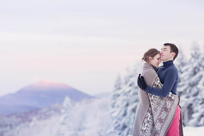 Photo d'un couple dans la neige - par Claude Masselot