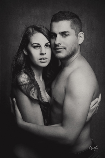 portrait de couple en studio