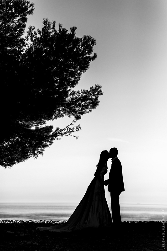 photo de mariage noir et blanc - au nikon DF