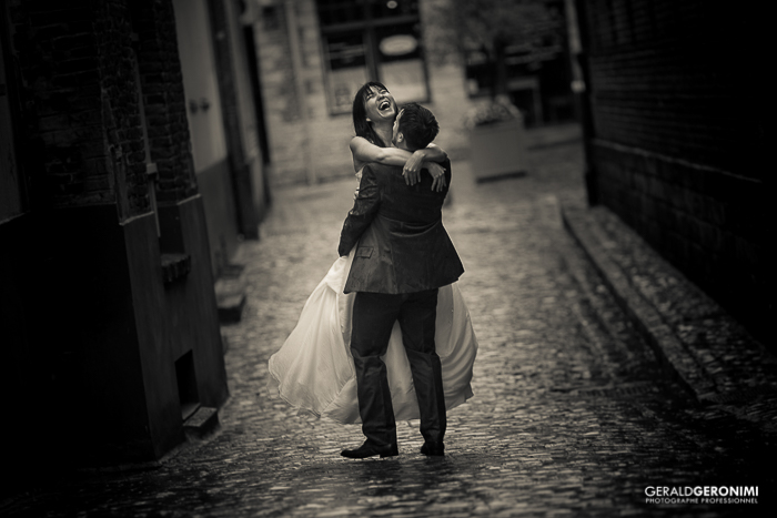 Photo de mariage noir et blanc réalisée au Fujifilm XT1