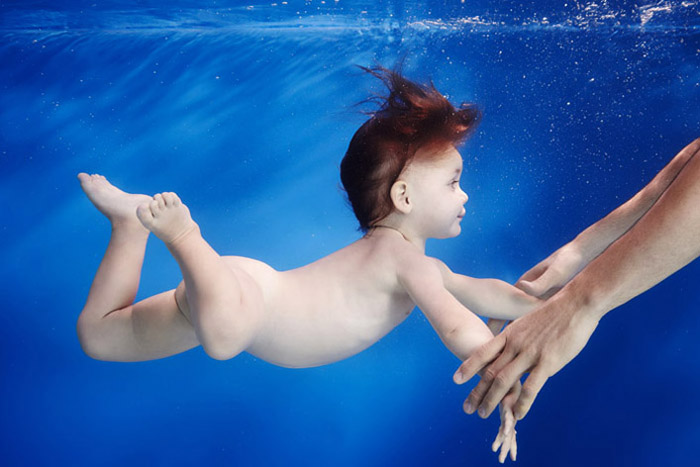 séance enfant sous l'eau