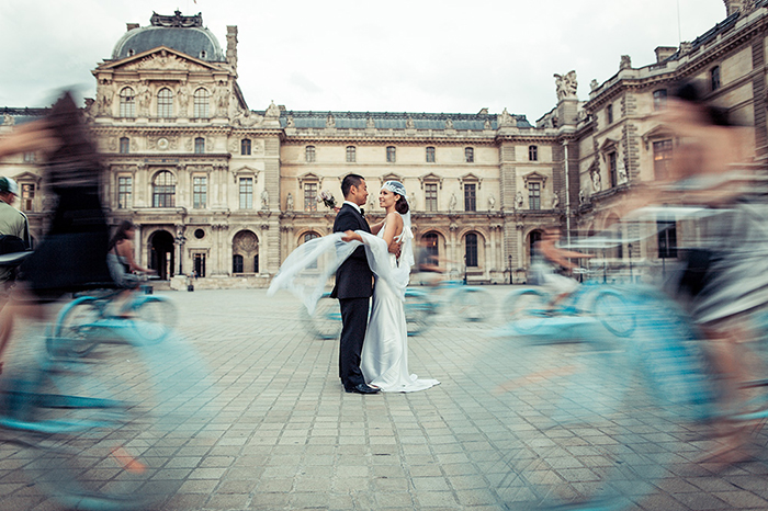 Photo de mariés à Paris, par Jacques Mateos