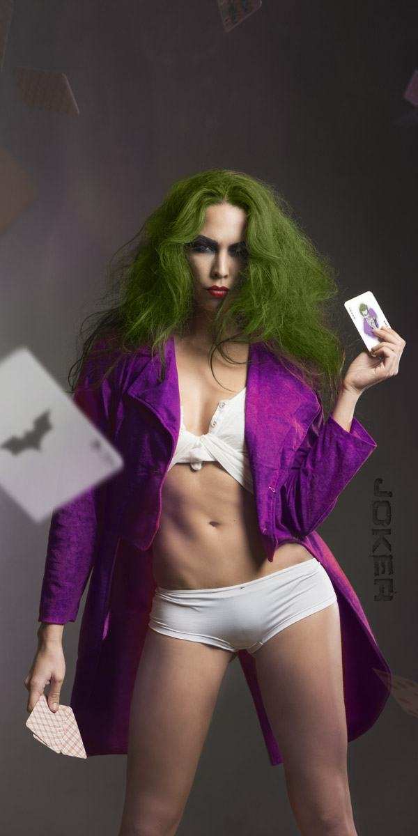 Série de photos inspirée de Batman au féminin - Voici Joker 