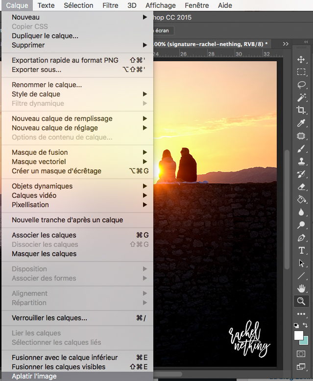 Photoshop : comment aplatir une image 