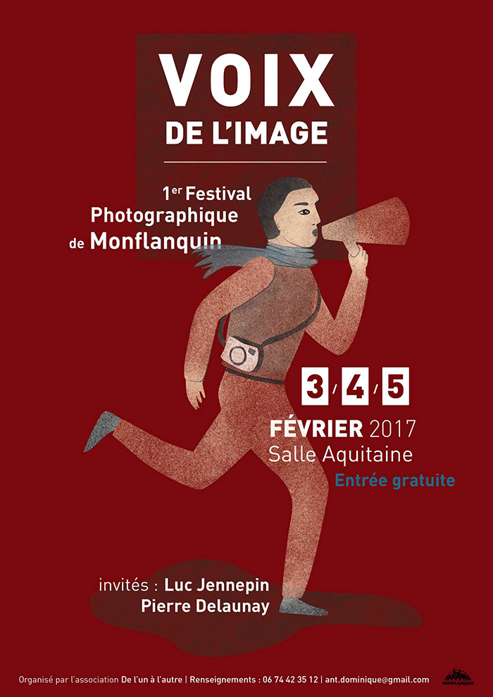 Affiche du festival pour les photographes à Montflaquin : Voix de l'image