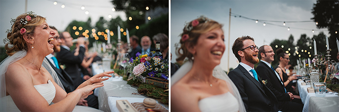 Photo de mariage par Mélanie Bultez : diptyque des mariés qui s'amusent et rient !