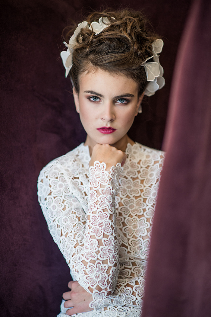 Photographie éditoriale pour un créateur de robe de mariée.