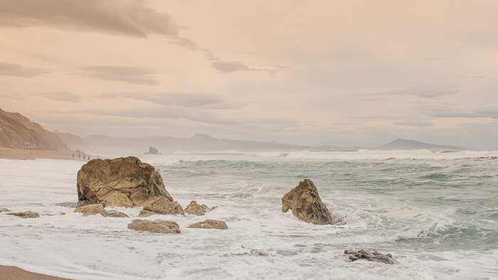 Paysage, la plage.