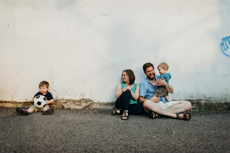 Photo de famille par Catherine Giroux, photographe